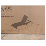 NEW CWC WOVEN WICKER CHAISE LOUNGE 2PK