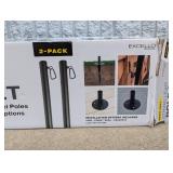 EXCELLO BRANDS HEAVY DUTY STRING LIGHT POLE SET