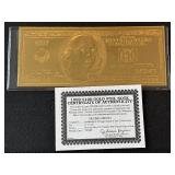 1999 22K Gold Foil $100 Dollar Note