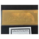 1999 22K Gold Foil $100 Dollar Note