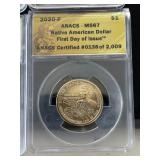 Native American Dollars ANACS MS67