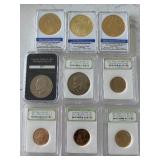 Assorted Coins and Plated Replicas