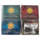 Gold Plated Indian Head Cents and Liberty Nickel