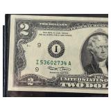 2003 Green Seal $2 Dollar Federal Reserve Note Uncirculated