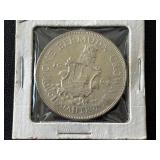1964 Bermuda Silver One Crown