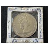 1964 Bermuda Silver One Crown