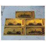 24K Gold Foil Notes Trump