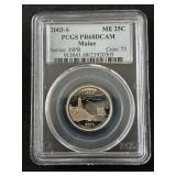 2003-S Maine State Quarter Proof PCGS PR68 Deep Cameo