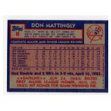 1984 Topps Baseball Don Mattingly #8 Rookie Card