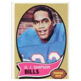 1970 Topps Football O.J. Simpson #90 Rookie Card