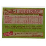 1985 Topps Baseball #181 Roger Clemens Rookie Card
