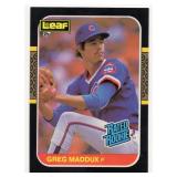 1987 Leaf Baseball #36 Greg Maddux Rated Rookie Card