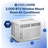 $180 Cool Living 5,000 BTU 9.7 EER 115V Window Mount Room Air Conditioner AC Unit