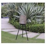 Enchanted Garden  25" Bronze Metal Solar LED Tripod Lantern