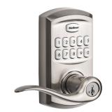 $128 Kwikset  917 SmartCode  Electronic Residential Lever with SmartKey Security  in Satin Nickel