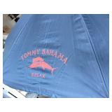 Tommy Bahama Groundbreaker 7ft beach umbrella with a blue fabric.