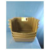 Mighty Tuff Large Nesting Stack Storage Bin made of gray plastic.