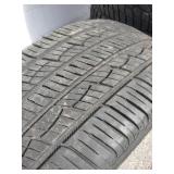 (2) Continental brand tires Continental ControlContact Tour A/S tire, specifically labeled with size 215/55R16.