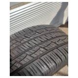 (2) Continental brand tires Continental ControlContact Tour A/S tire, specifically labeled with size 215/55R16.