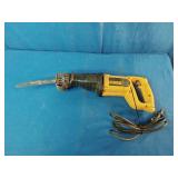 DeWalt corded reciprocating saw, likely model DWE304 heavy-duty version.