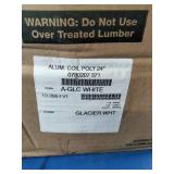 24-inch wide by 50-foot long roll of Glacier White smooth poly aluminum trim coil.