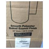24-inch wide by 50-foot long roll of Glacier White smooth poly aluminum trim coil.