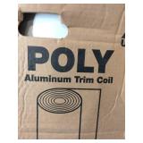 24-inch wide by 50-foot long roll of Glacier White smooth poly aluminum trim coil.