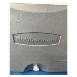 Rubbermaid 50-Quart Durachill Wheeled Cooler featuring a split lid and built-in cup holders.