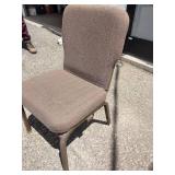(9)  Brown Fabric commercial-grade, fabric-padded stackable chairs