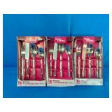 (48) Pieces Better Homes and Gardens16-piece x 3 Bamboo Design Flatware