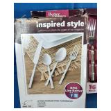 (48) Pieces Better Homes and Gardens16-piece x 3 Bamboo Design Flatware