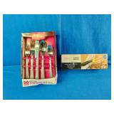 "Better Homes" brand 20-piece flatware sets and Mainstays Electric Knife