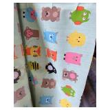 WHOLESALE $360 CUTE ANIMALS PRINT FABRIC ROLL, APPROX 40 YDS, 58/60"W, 65% POLY / 35% COTTON, NURSERY, DAYCARE, CRAFT, QUILTING, SCHOOL & RESELLER LOT