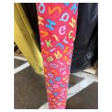 WHOLESALE $650 ABC 123 FUN EDUCATIONAL ALPHABET & NUMBER PRINT BROADCLOTH FABRIC ROLL, APPROX 65 YDS, RED MULTI-COLOR, DAYCARE, PRESCHOOL, CLASSROOM, NAP MAT, QUILTING, SEWING, CRAFT & RESELLE