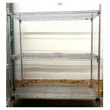 MSRP $3,000+ METRO SUPER ERECTA MOBILE STORAGE CART, 72"H x 60"W x 18"D, SOLID STAINLESS LOWER SHELF, CHROME WIRE SHELVING, PERFECT FOR MEDICAL SUPPLIES, INVENTORY, WAREHOUSE STORAGE, RESTAURANT OPERA