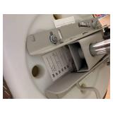 MSRP $1,200+ A-DEC 1601 DENTAL OPERATOR STOOL, ADJUSTABLE HEIGHT ERGONOMIC CLINIC CHAIR, VINYL UPHOLSTERY, 5-STAR MOBILE BASE, SMOOTH ROLLING CASTERS