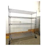 MSRP $2500+ METRO SUPER ERECTA MOBILE STORAGE RACK, 84"H x 72"W x 18"D, 4-TIER CHROME WIRE SHELVING SYSTEM, HEAVY-DUTY LOCKING CASTERS, NSF COMMERCIAL GRADE FOR MEDICAL, LAB, WAREHOUSE & RETAIL ST