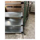 MSRP $1,200+ ULINE COMMERCIAL MOBILE SHELVING UNIT, 72"T X 72"W X 24"D GALVANIZED STEEL RACK, 5 ADJUSTABLE SHELVES, LOCKING CASTERS, WAREHOUSE, STOCKROOM, SHIPPING, RETAIL & INDUSTRIAL STORAGE