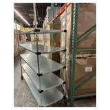 MSRP $1,200+ ULINE COMMERCIAL MOBILE SHELVING UNIT, 72"T X 72"W X 24"D GALVANIZED STEEL RACK, 5 ADJUSTABLE SHELVES, LOCKING CASTERS, WAREHOUSE, STOCKROOM, SHIPPING, RETAIL & INDUSTRIAL STORAGE