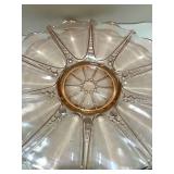 Pink Oyster and Pearl Pattern Depression 13" Serving Platter
