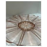 Pink Oyster and Pearl Pattern Depression 13" Serving Platter