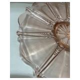 Pink Oyster and Pearl Pattern Depression 13" Serving Platter