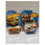 2 Sealed Hot Wheels 2014 Star Wars Luke Skywalker 2021 High Yellow Track Bus