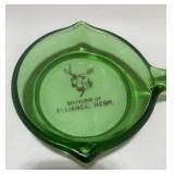 Vintage Green Depression Glass Skillet Souvenir of Alliance Nebraska