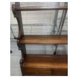 Vintage Wooden Plate Rack with Drawers 36" X 24"