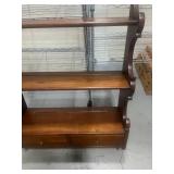 Vintage Wooden Plate Rack with Drawers 36" X 24"