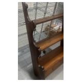 Vintage Wooden Plate Rack with Drawers 36" X 24"