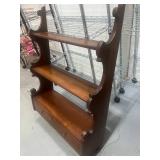 Vintage Wooden Plate Rack with Drawers 36" X 24"