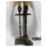 Vintage Stiffel(?) Table Lamp Metal and Wood 29"