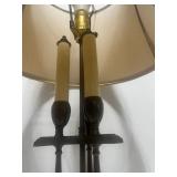 Vintage Stiffel(?) Table Lamp Metal and Wood 29"